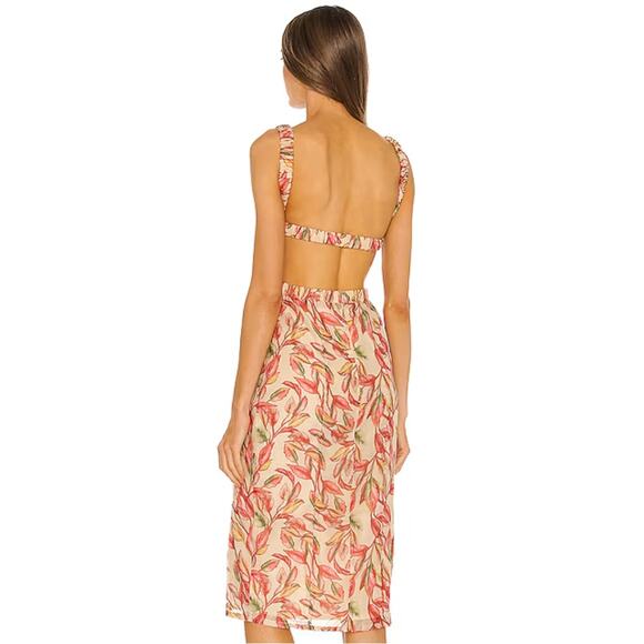Lovers and Friends Bosworth Midi Dress in Emory Tropical Print NWT Small - Picture 3 of 3